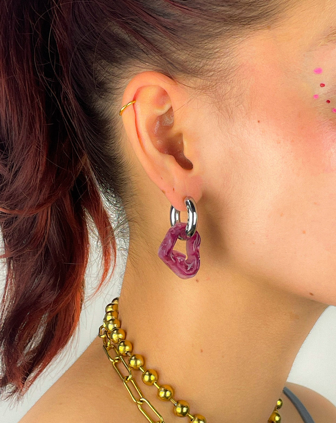 Bia Jelly plum melt silver (pair)