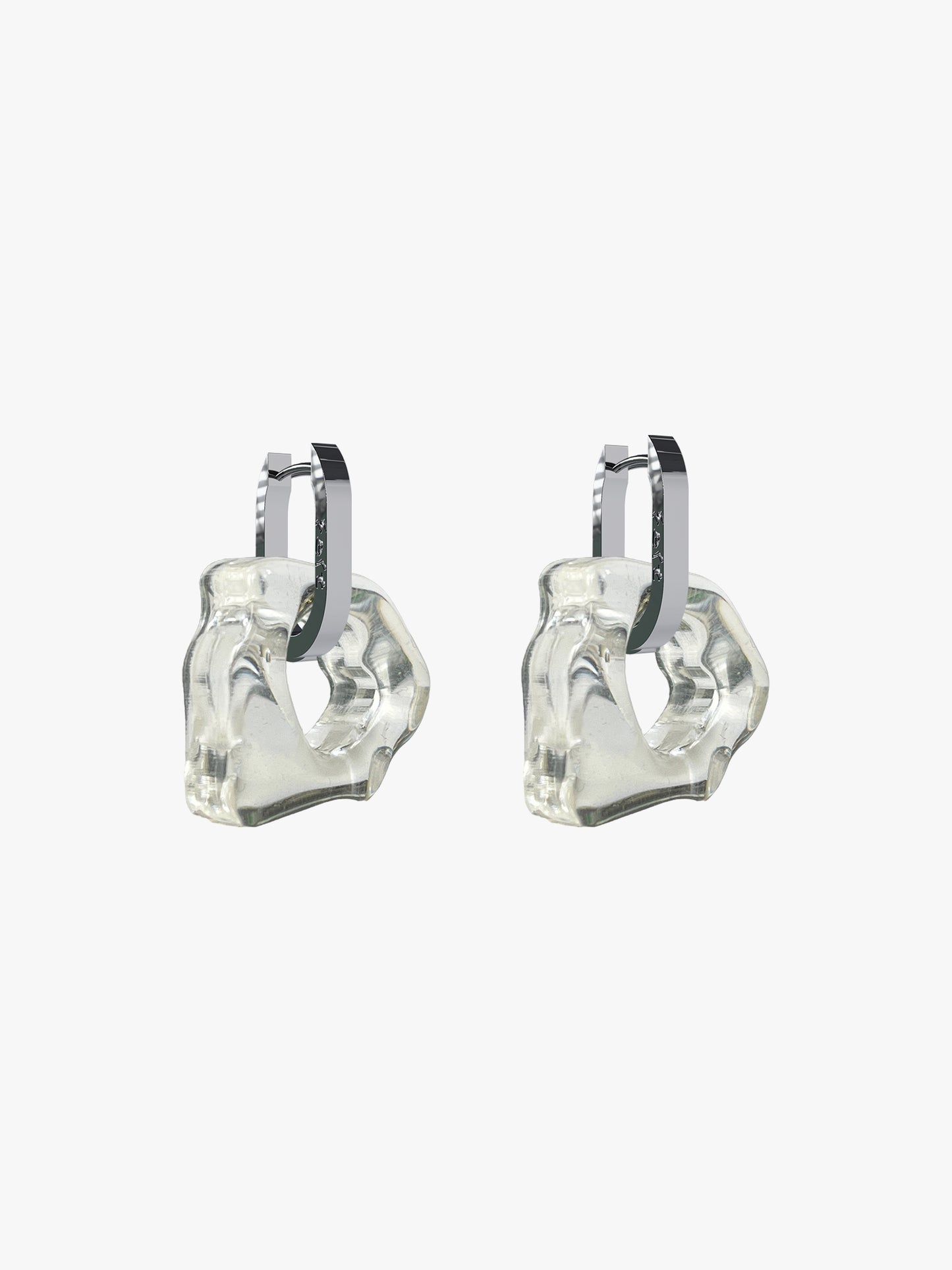 Ora transparent silver earring 2