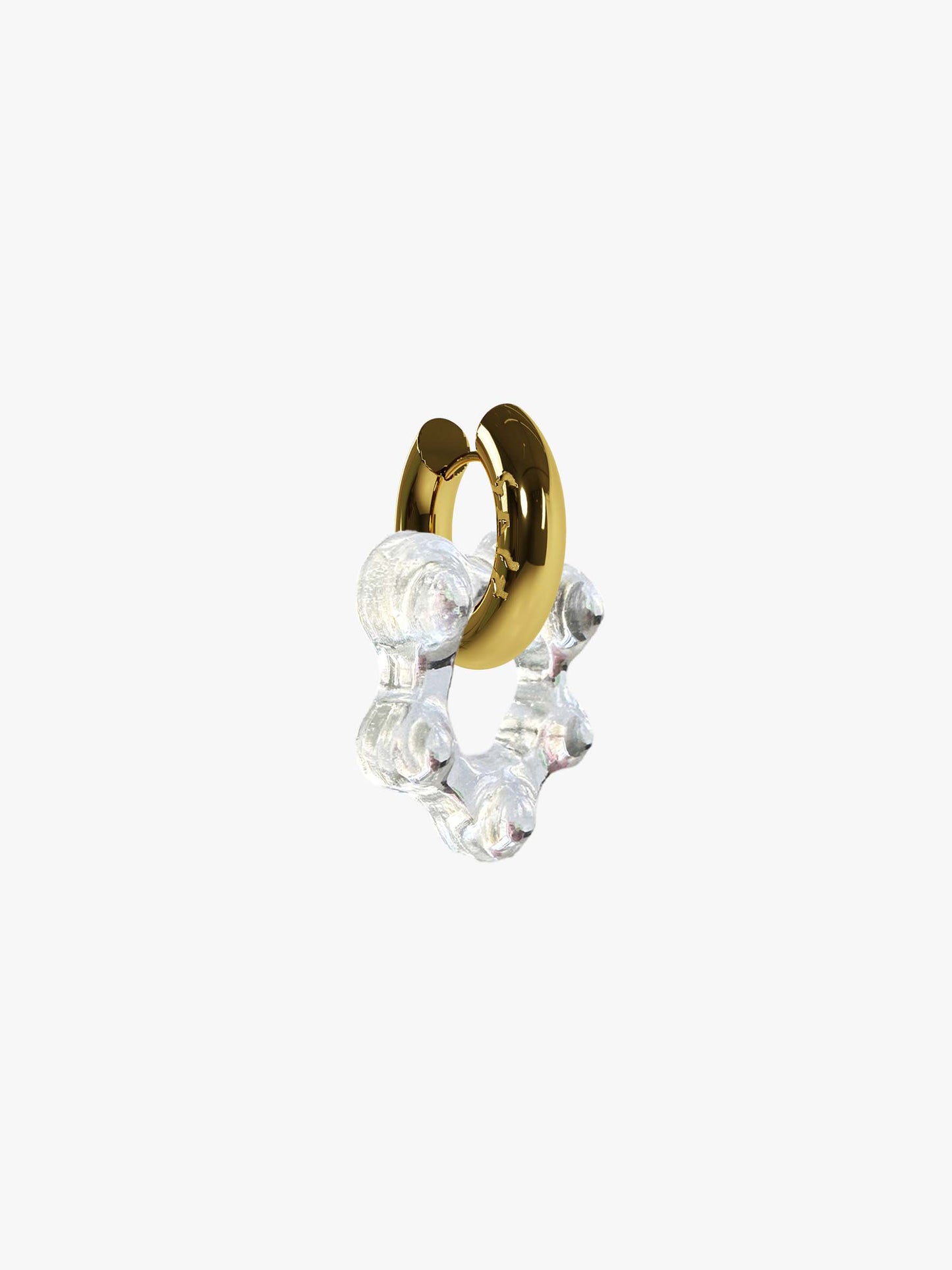Oyo transparent gold earring