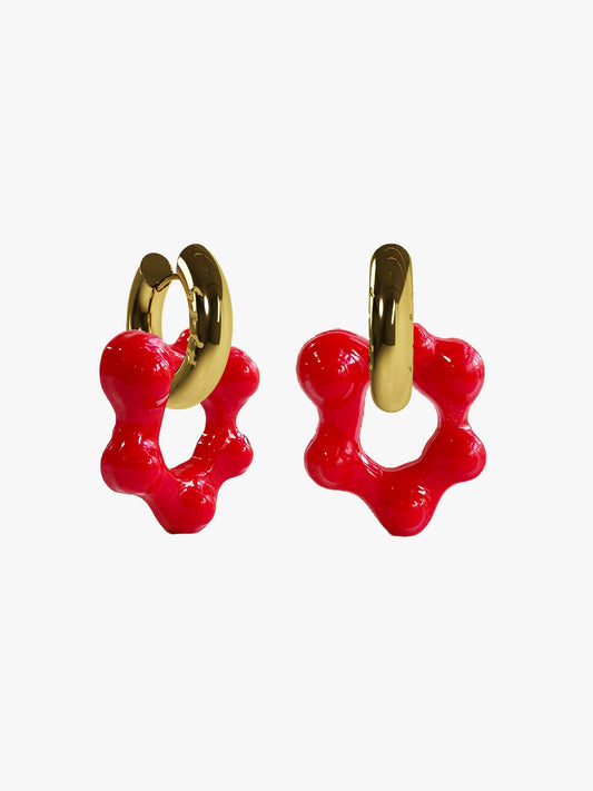 Oyo red gold earring