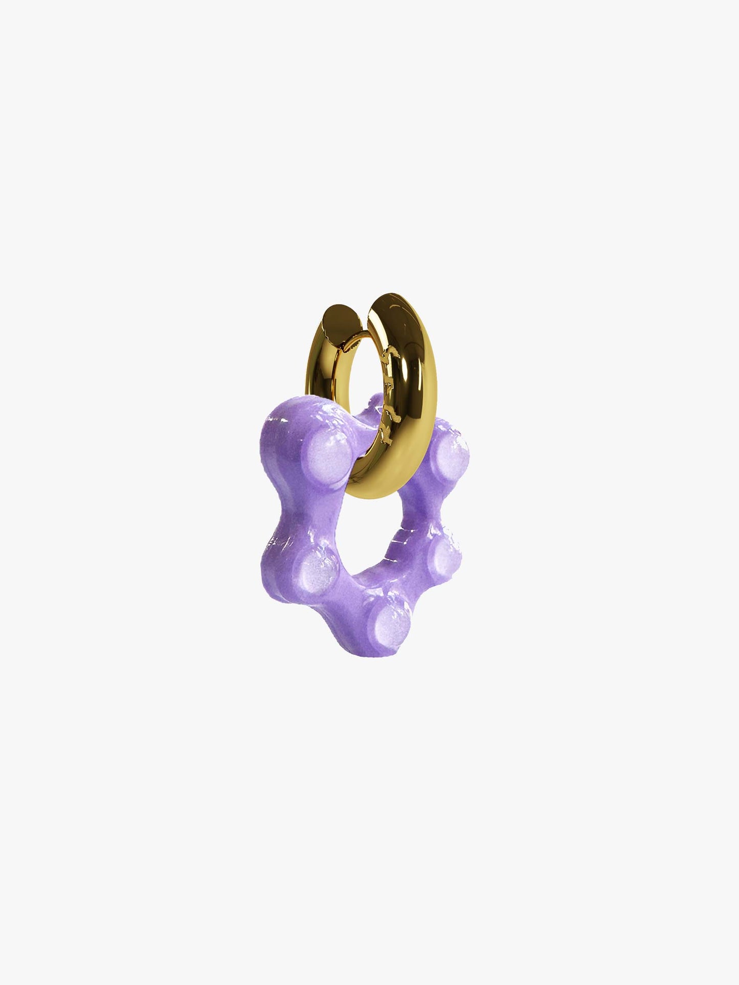 Oyo lilac gold earring