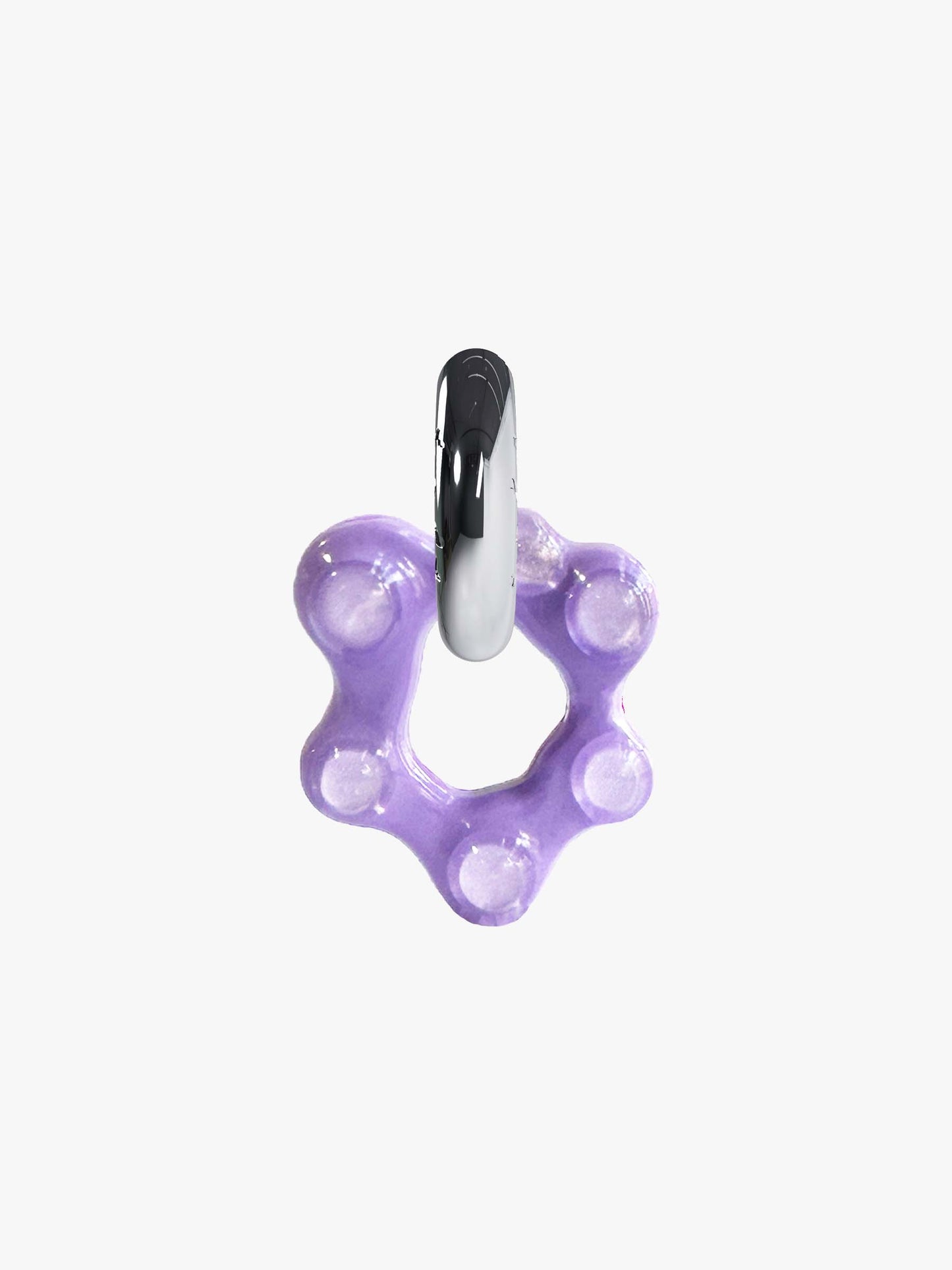 Oyo lilac silver earring