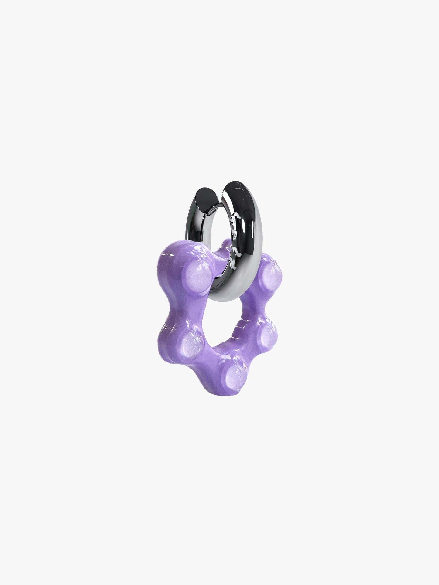 Oyo lilac silver earring