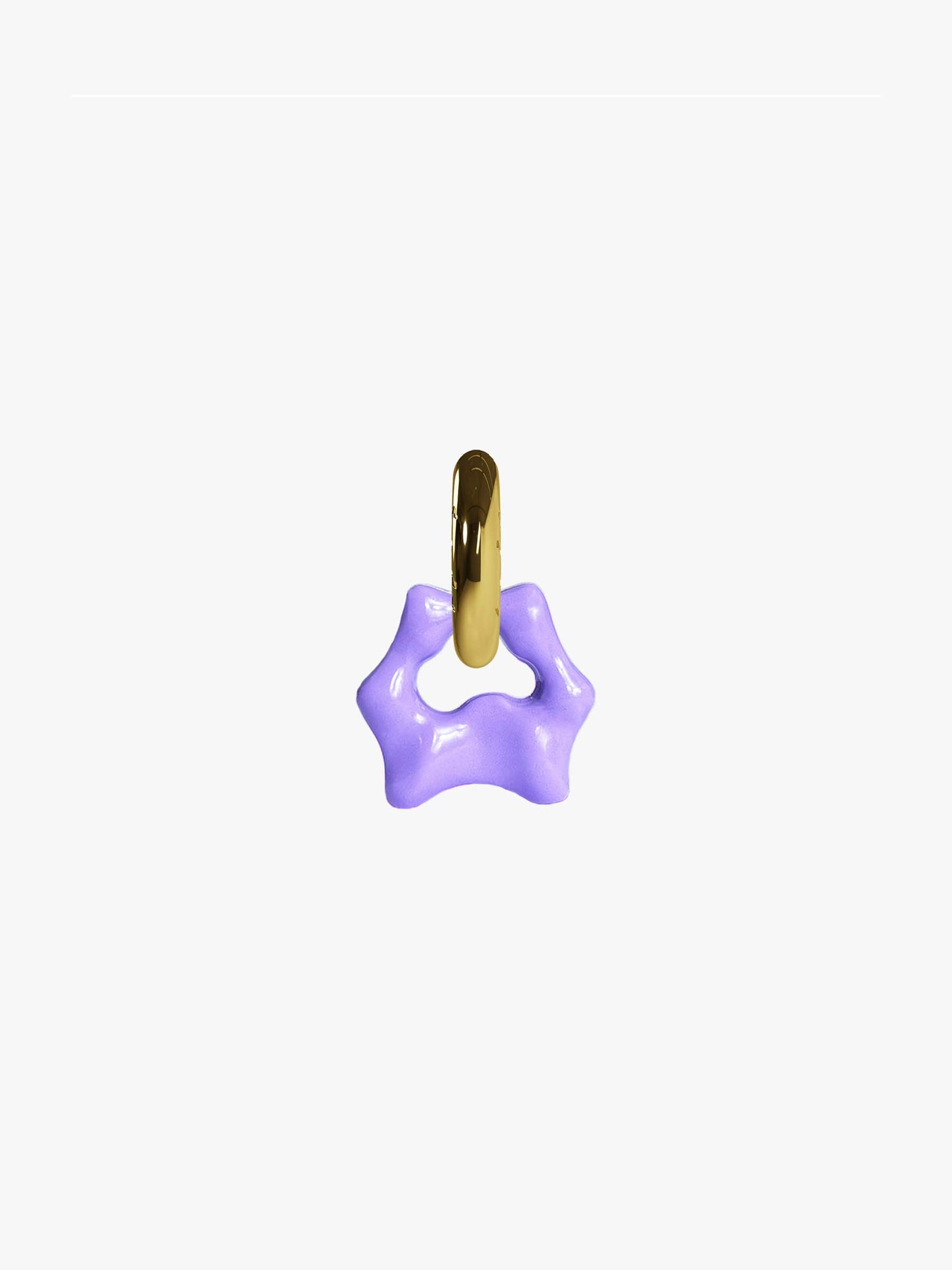 Tab lilac gold earring