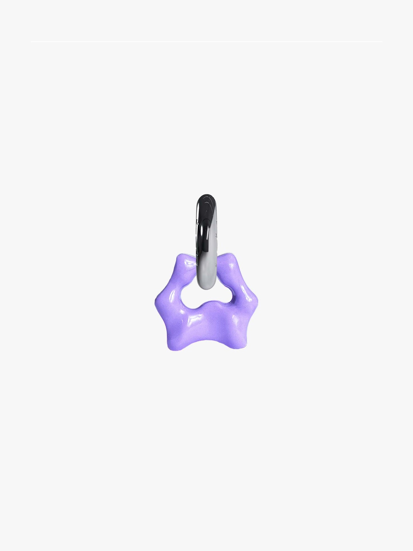 Tab lilac silver earring