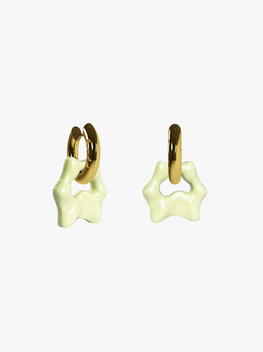 Tab sage gold earring