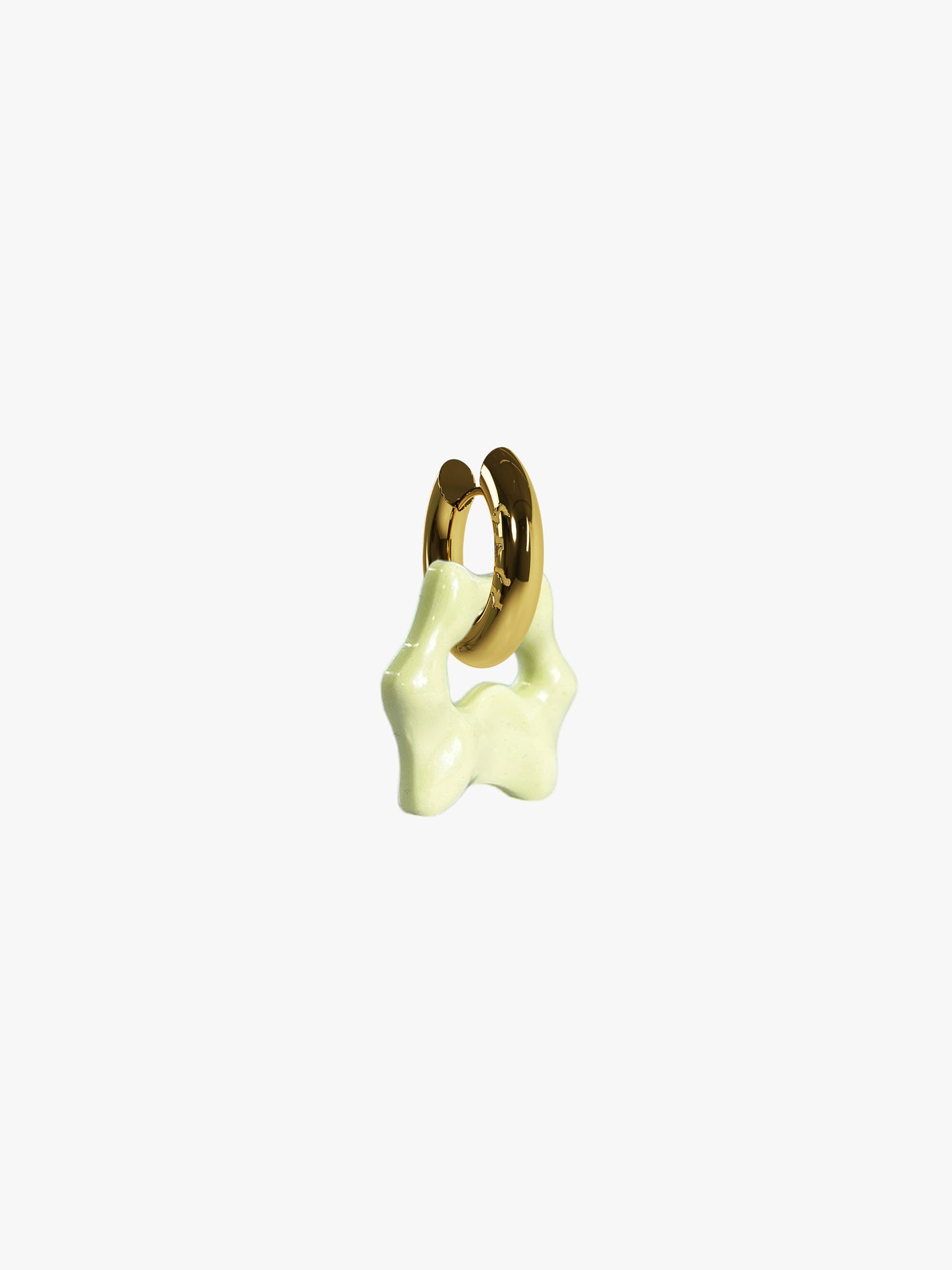 Tab sage gold earring (pair)