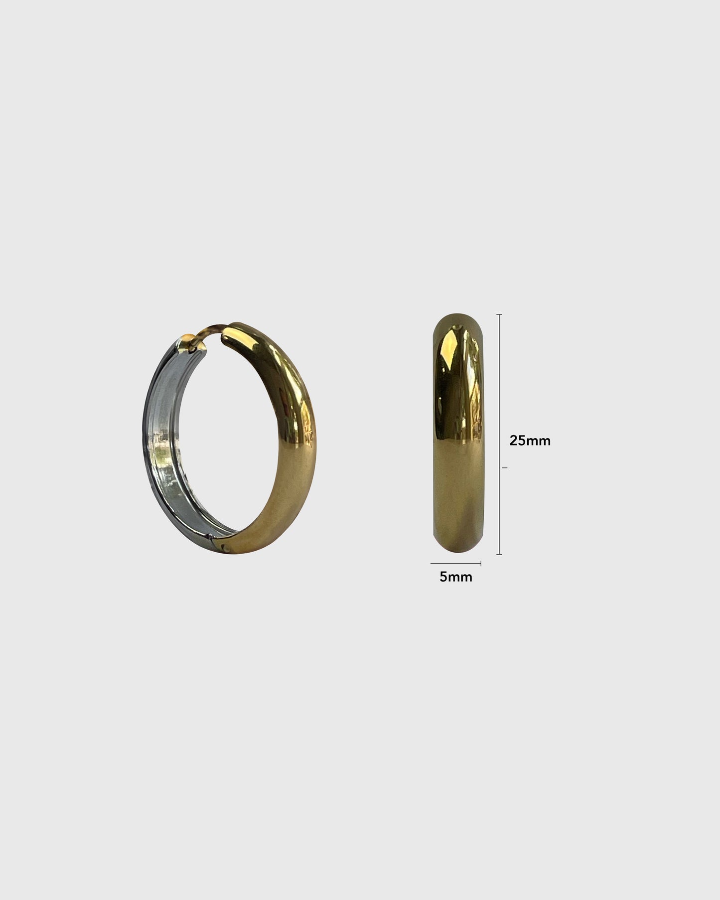 Rev Two-tone baby earrings