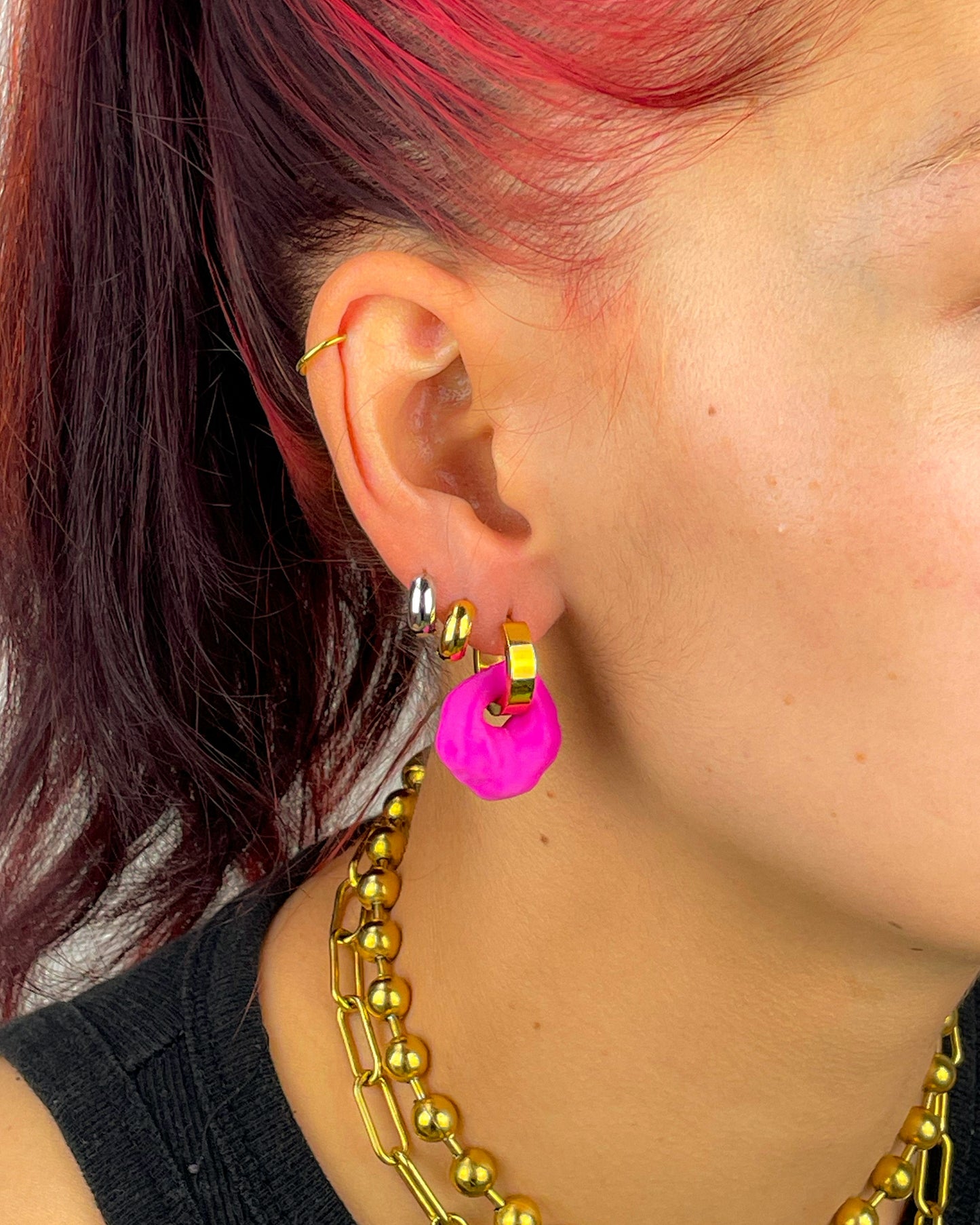 Ivy Eon pink gold earrings (pair)