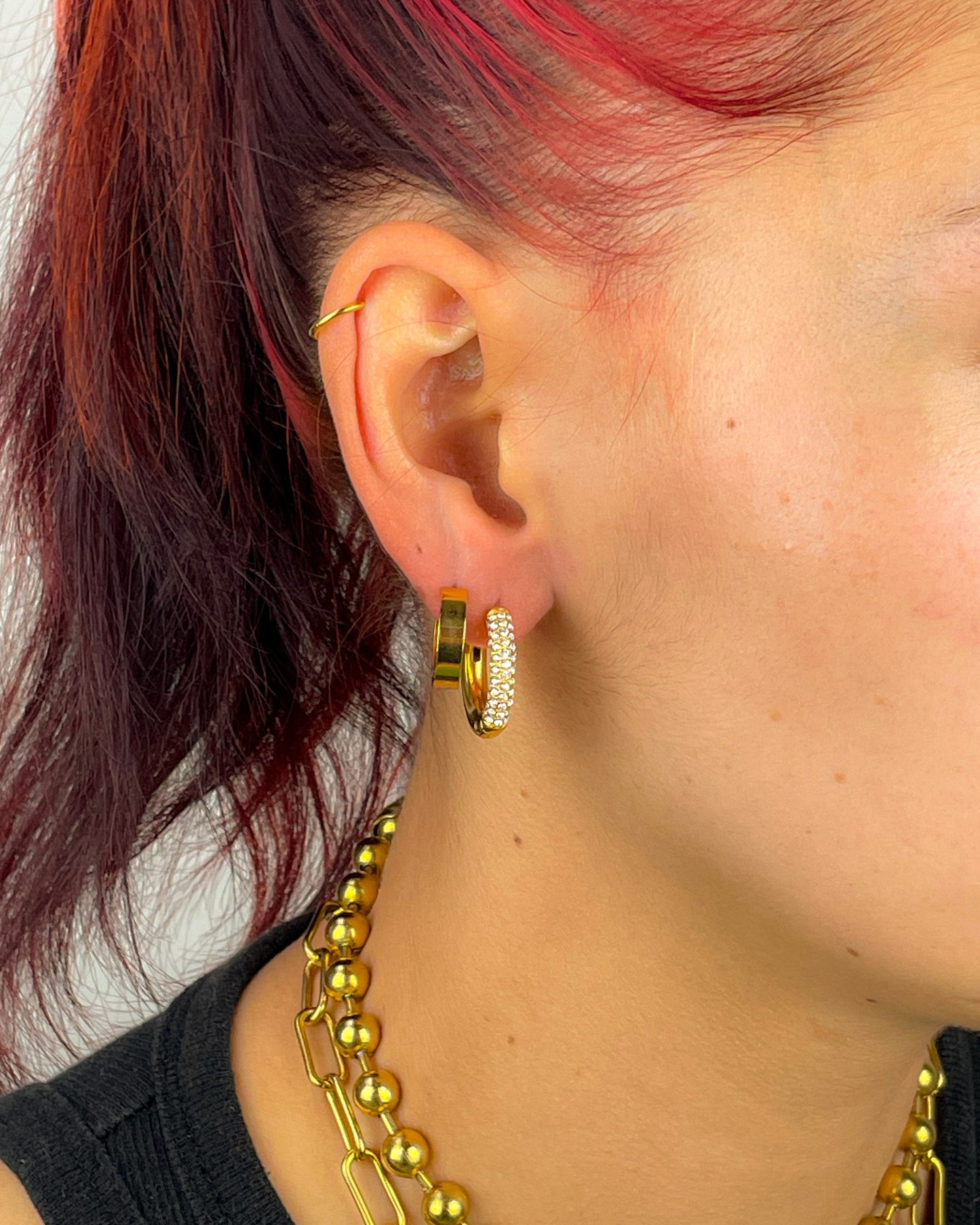 Lia gold earrings (pair)