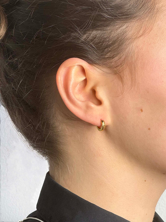 Tiny gold earrings