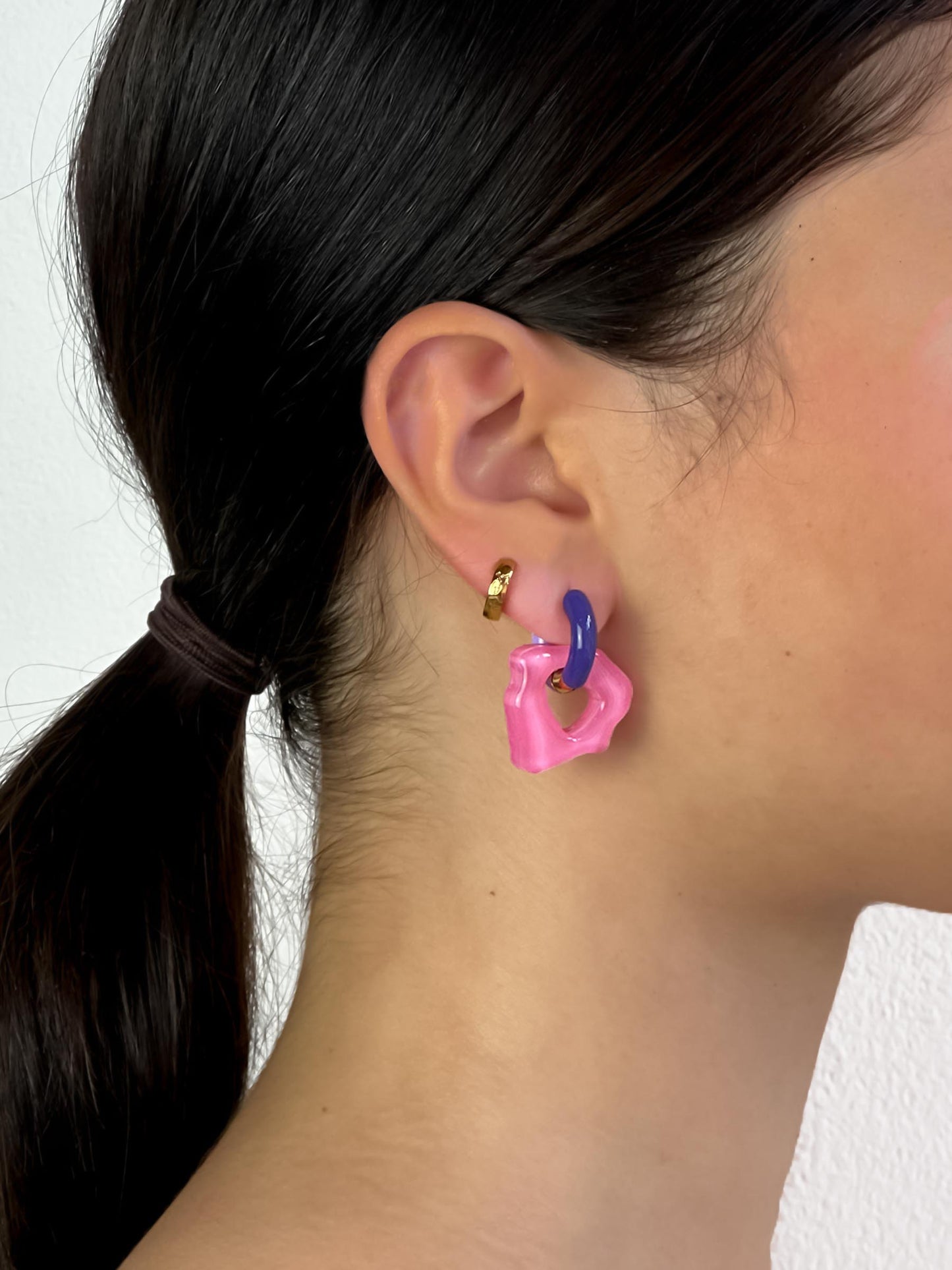 Ora Pio pink purple earring (pair)