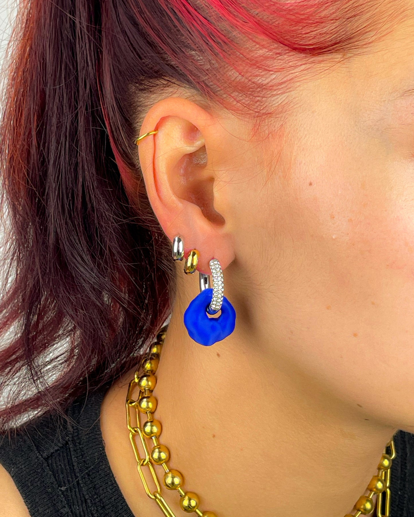 Ivy Lia blue silver earrings (pair)