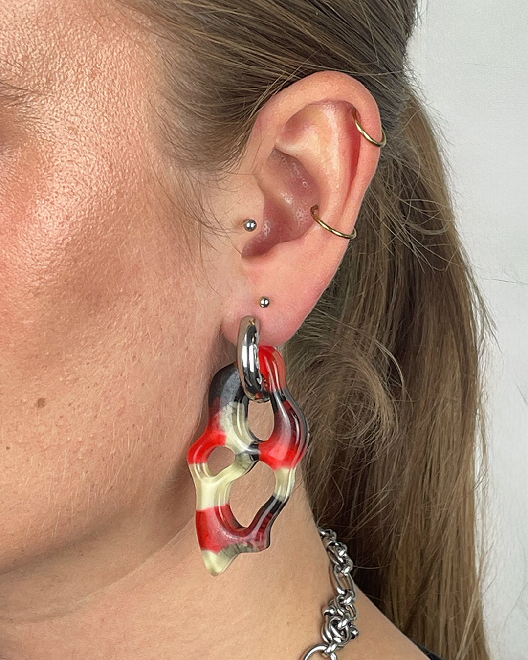 Ami Ora Jenna sangria silver (pair)
