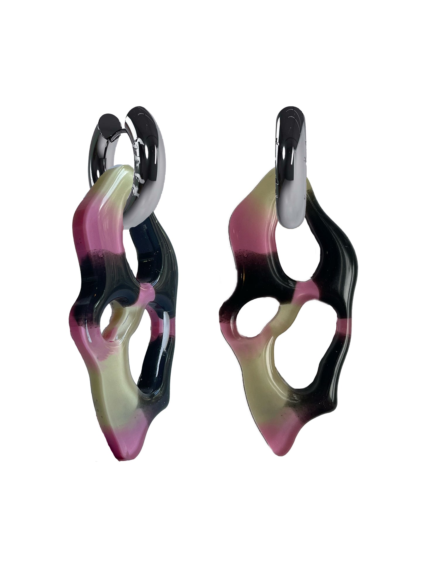 Ami Jenna macaron silver (pair)