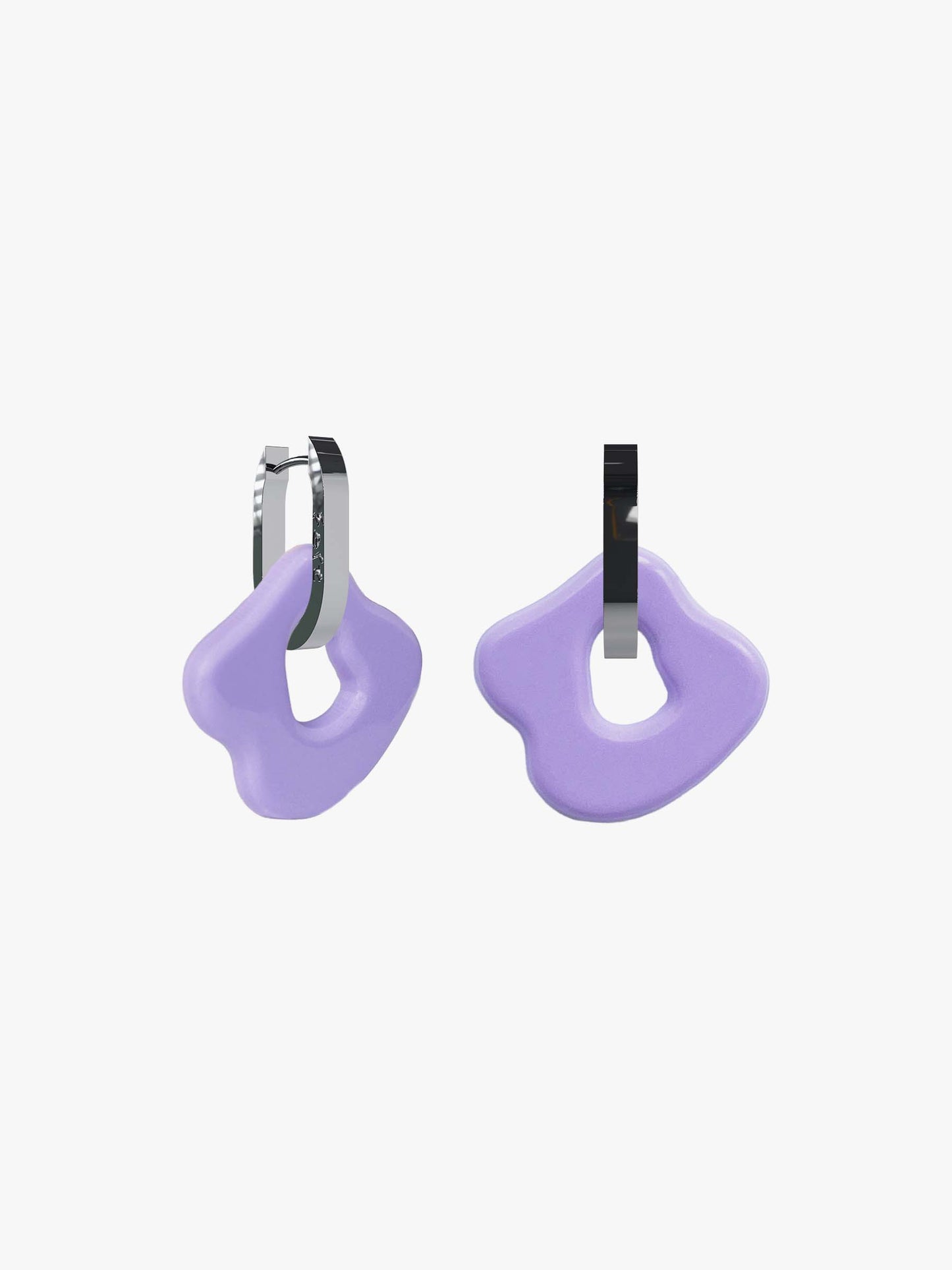 Sol lilac silver earring