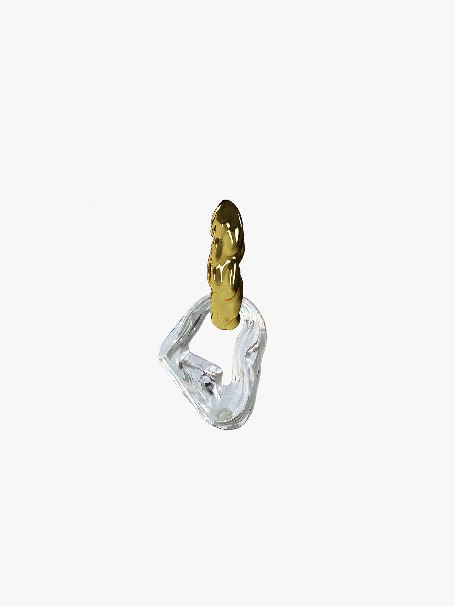 Bia Nus transparent gold earring (pair)