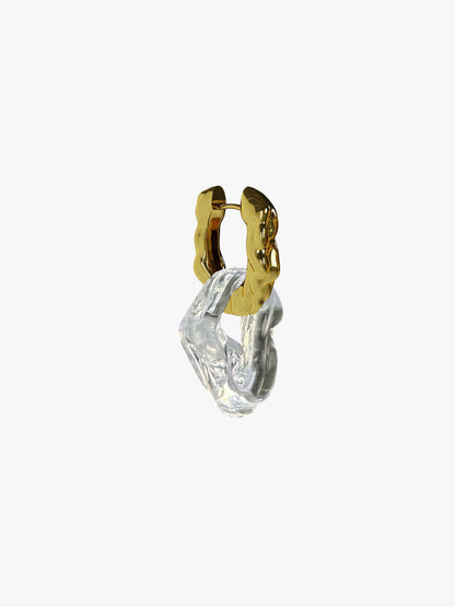 Bia Nus transparent gold earring (pair)