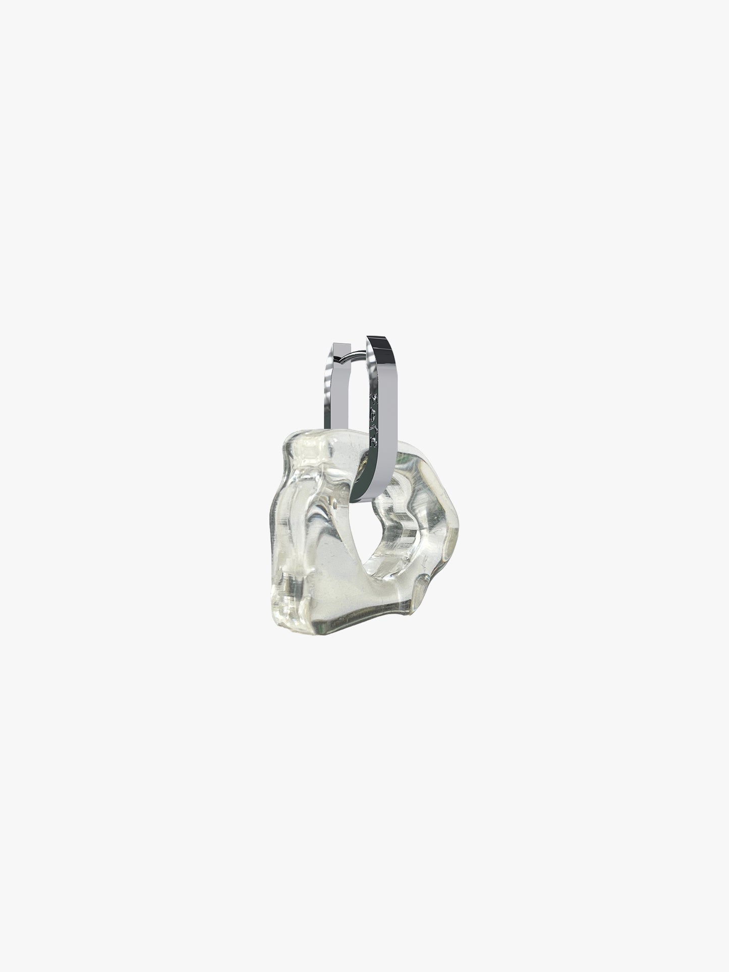Ora transparent silver earring 2 (pair)