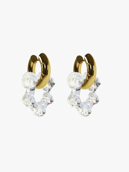 Oyo transparent gold earring (pair)