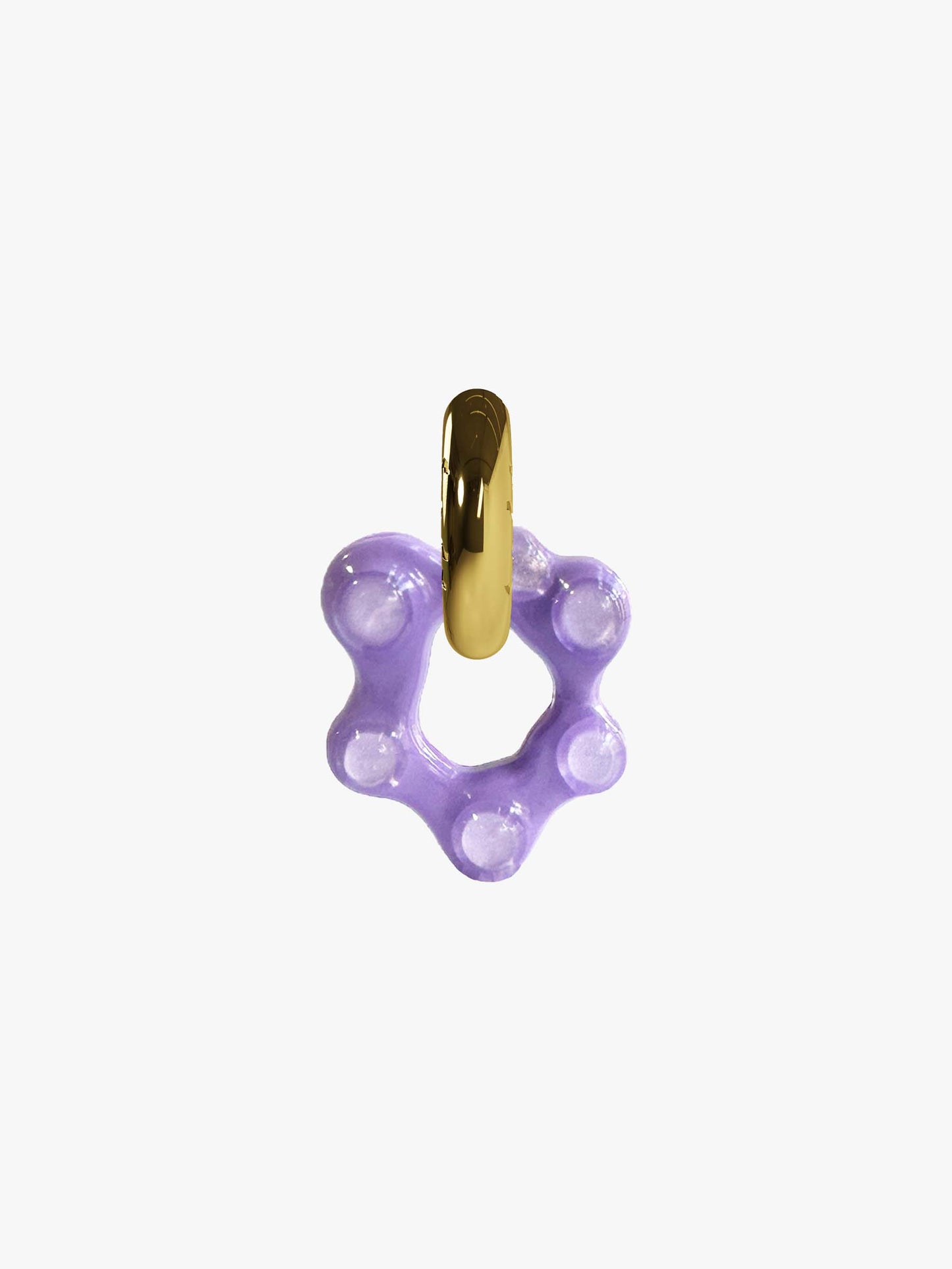 Oyo lilac gold earring (pair)