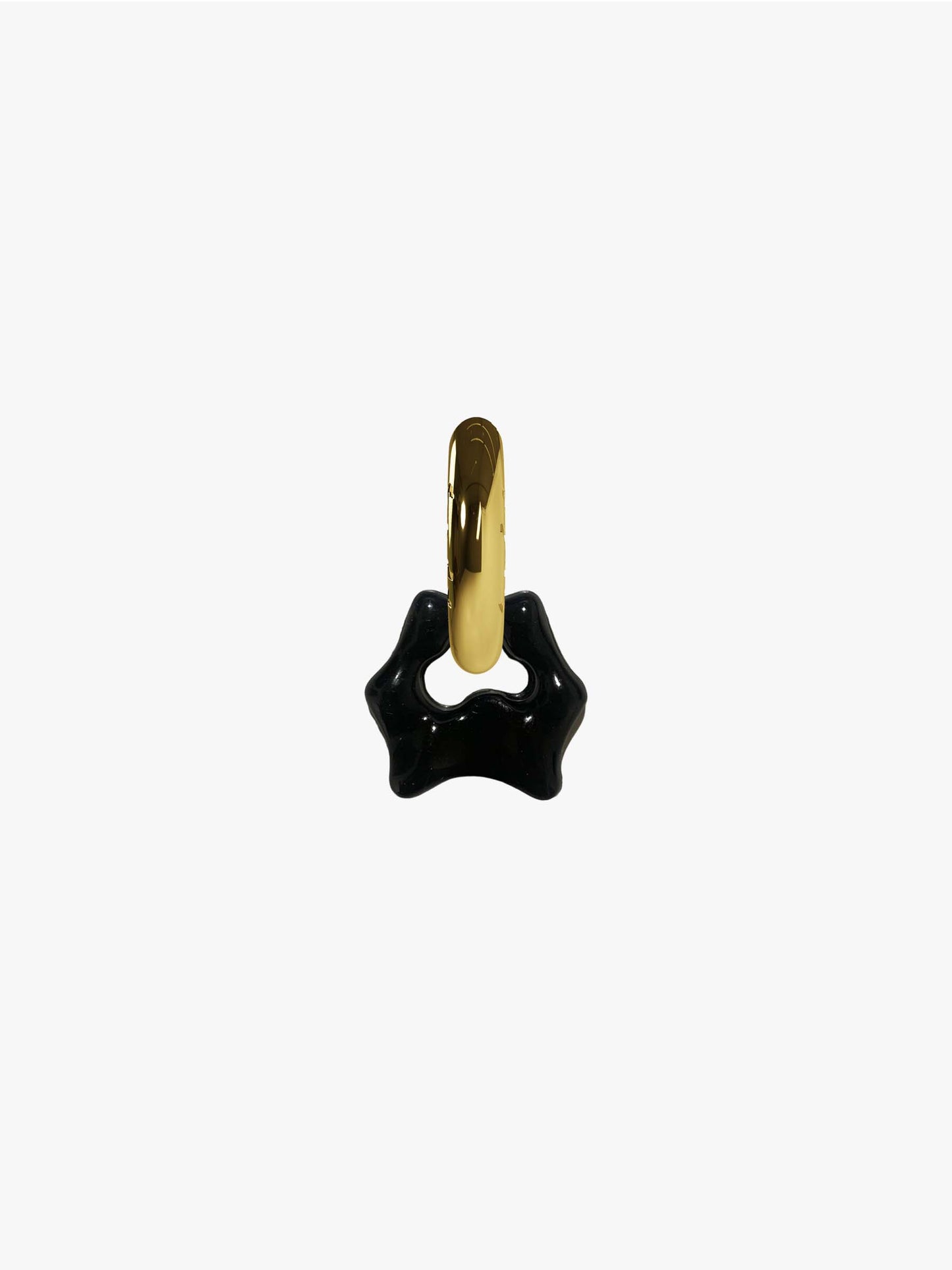 Tab Cuno black gold earring (pair)