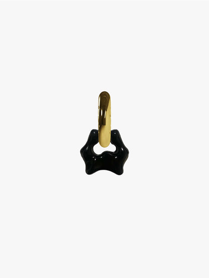 Tab Cuno black gold earring (pair)