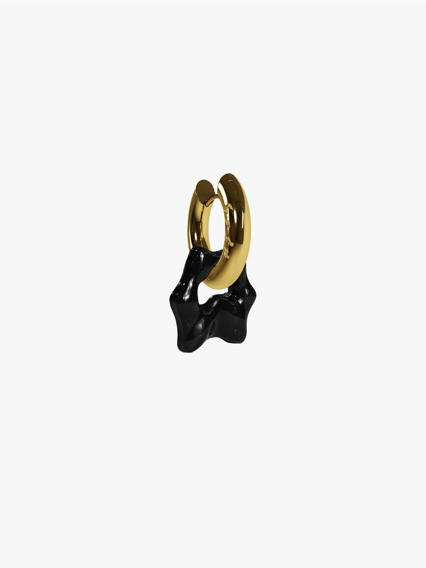 Tab Cuno black gold earring (pair)