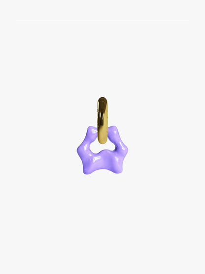 Tab lilac gold earring (pair)