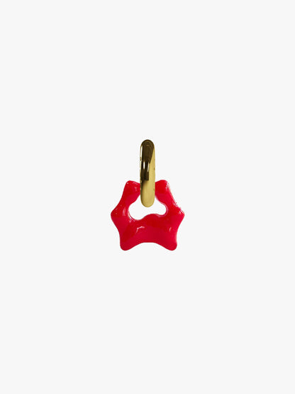 Tab red gold earring (pair)