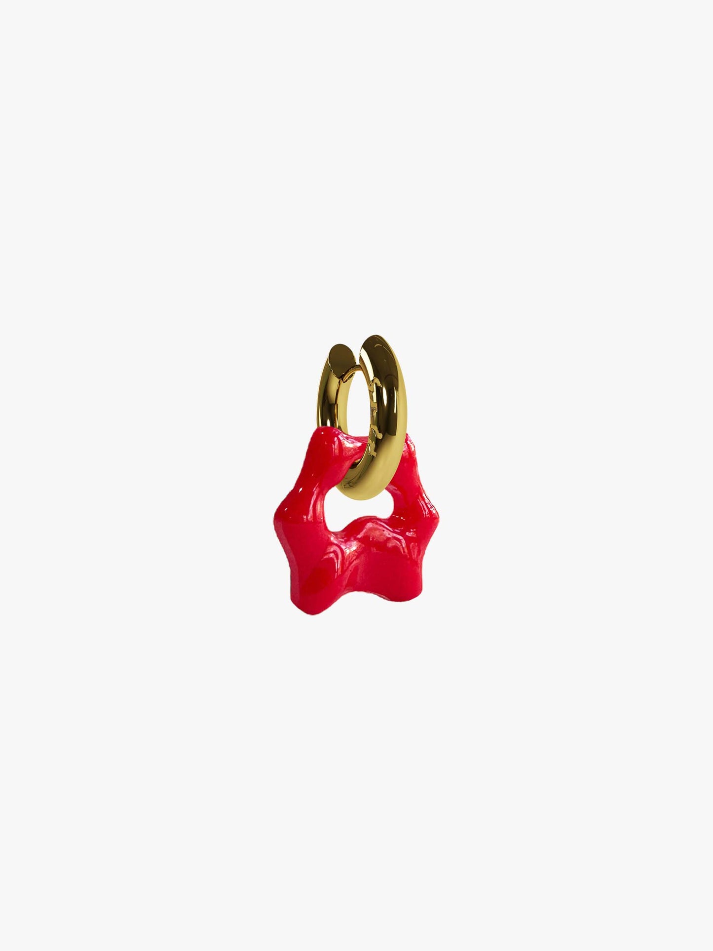 Tab red gold earring (pair)