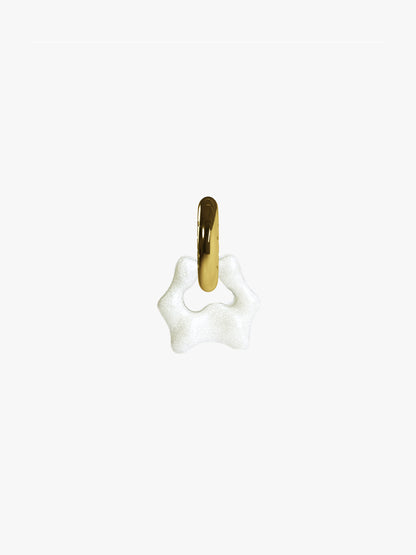 Tab pearl gold earring (pair)