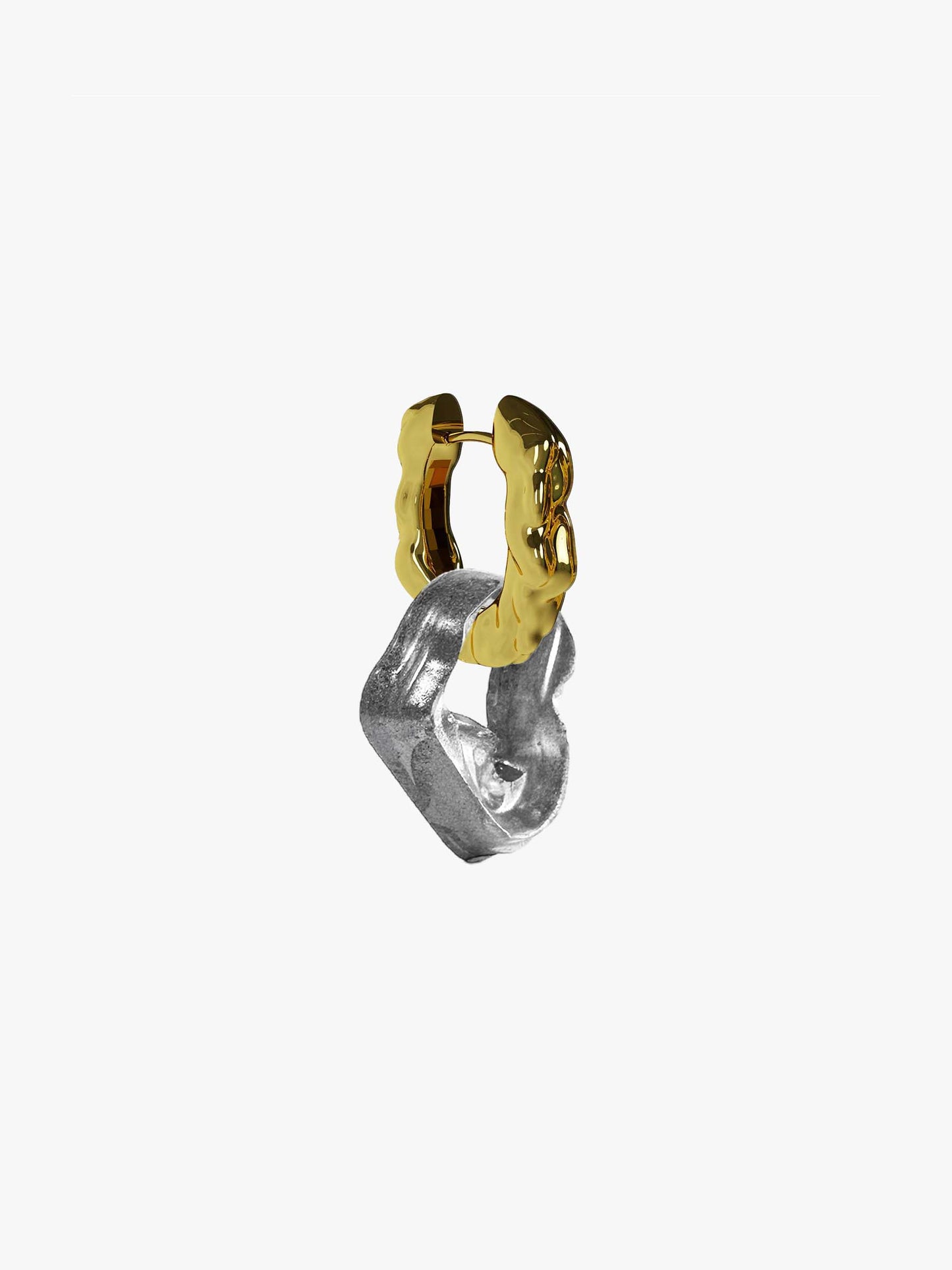 Bia Nus chrome gold earring (pair)