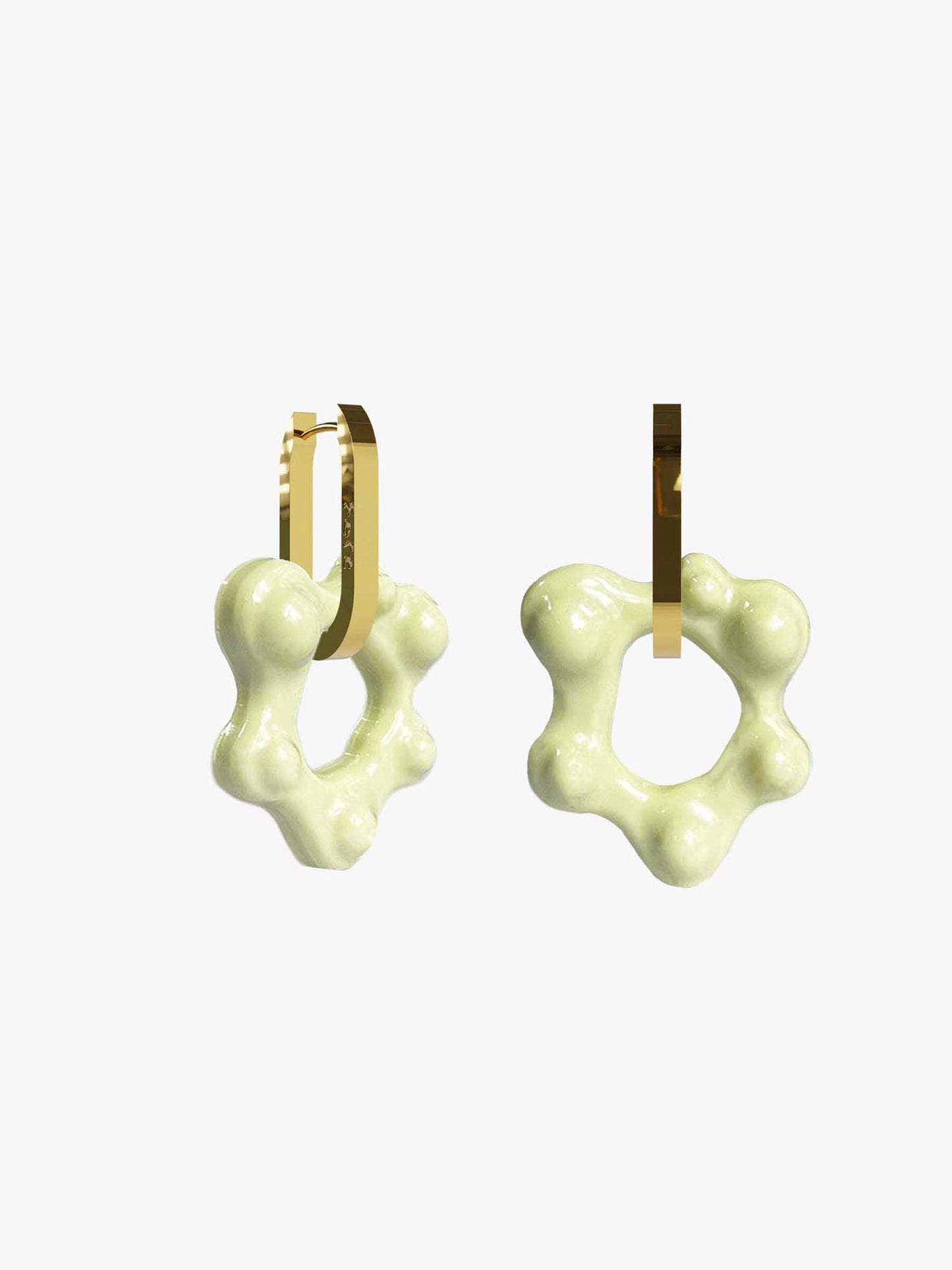 Oyo sage gold earring (pair)