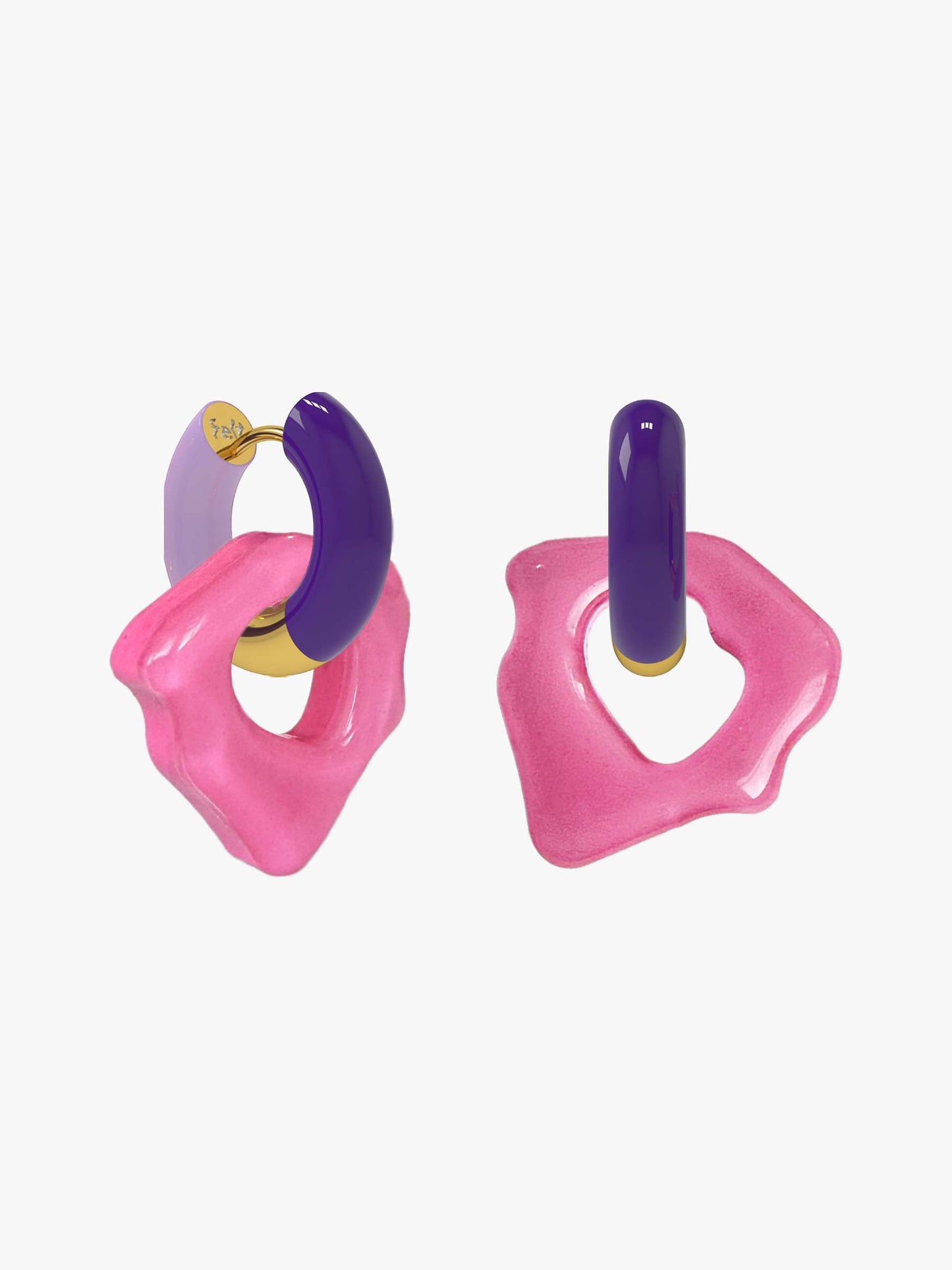 Ora Pio pink purple earring (pair)