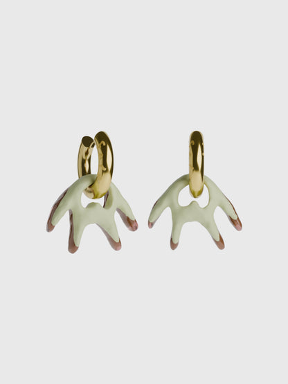 Mia cream gold earring