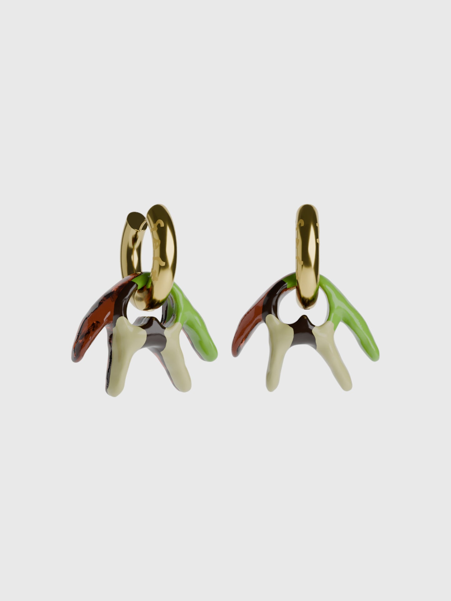 Mia mangrove gold earring