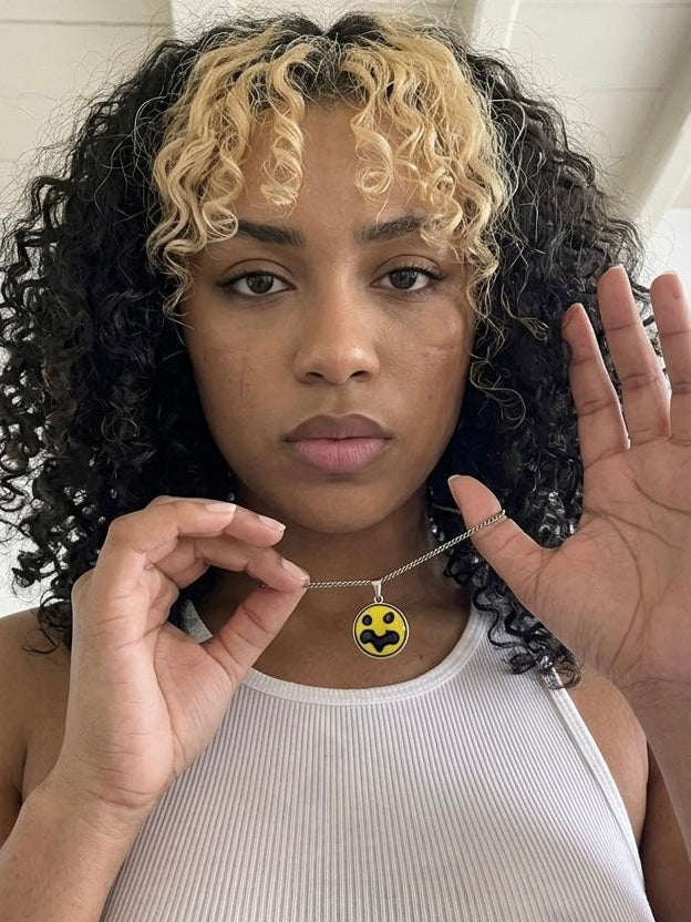 Chub rorschach gold necklace