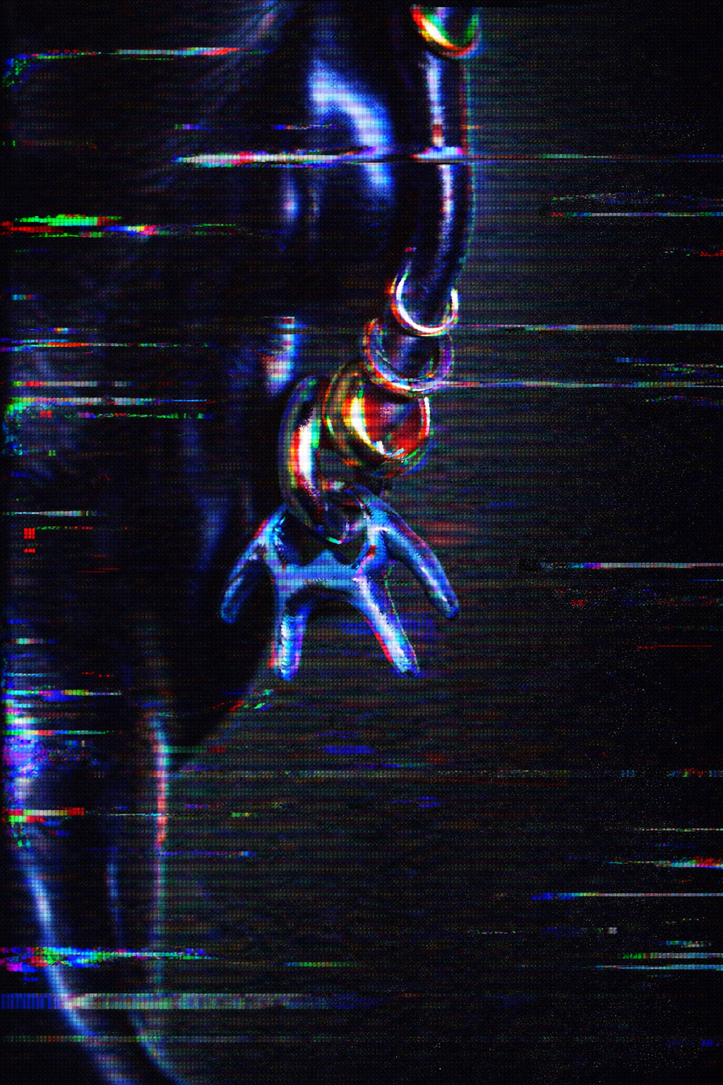 Mia bluegrey gold earring