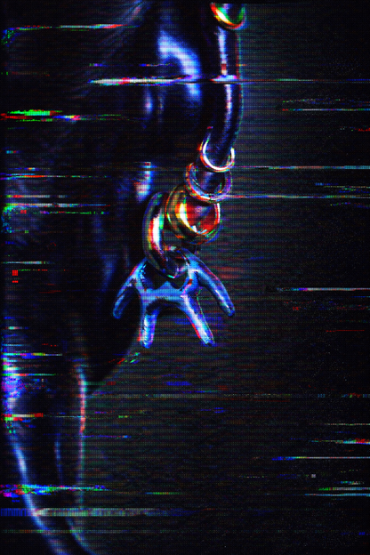 Mia bluegrey gold earring