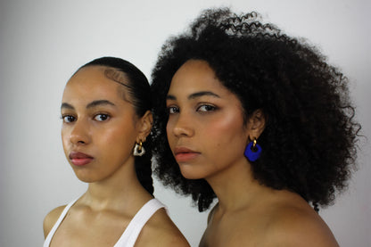 Abe JB 3D Blue gold earring (pair)
