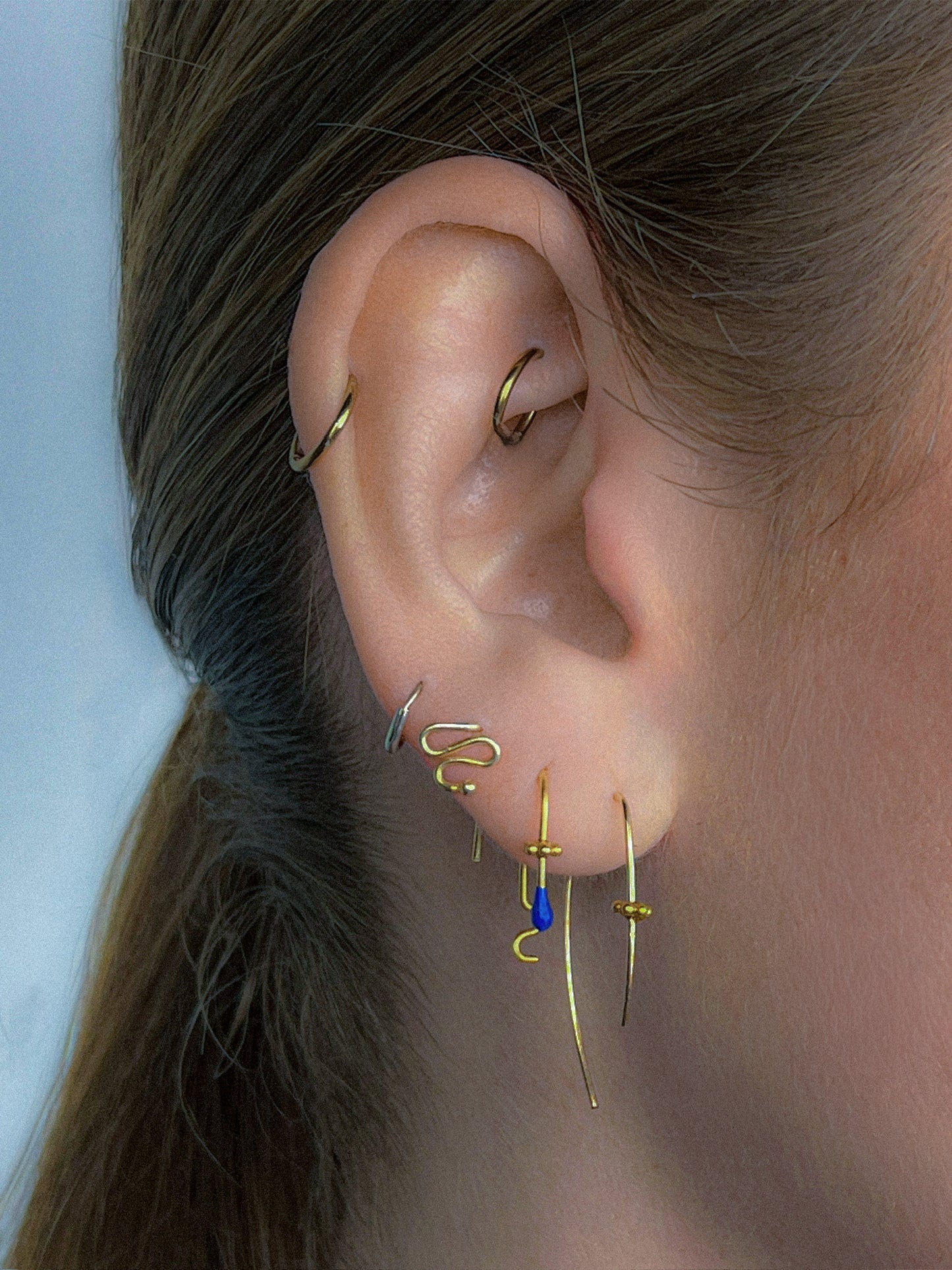 Felt One BB gold earring