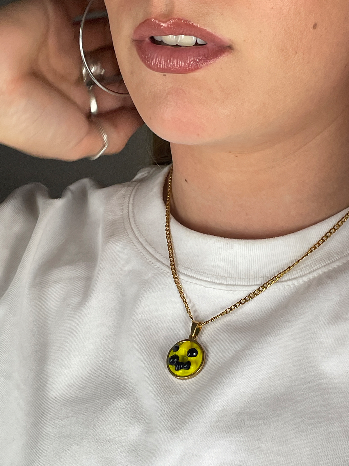 Chub rorschach gold necklace