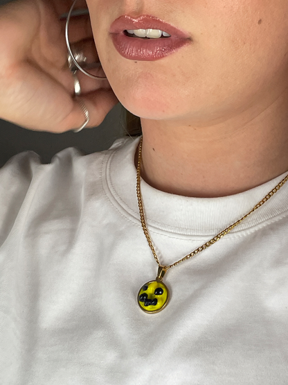 Chub rorschach gold necklace