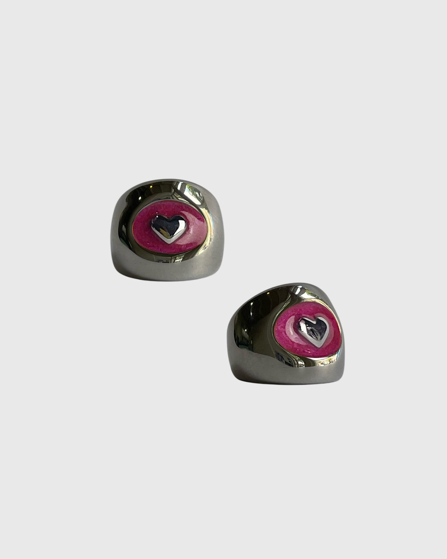 Lobi raspberry silver ring