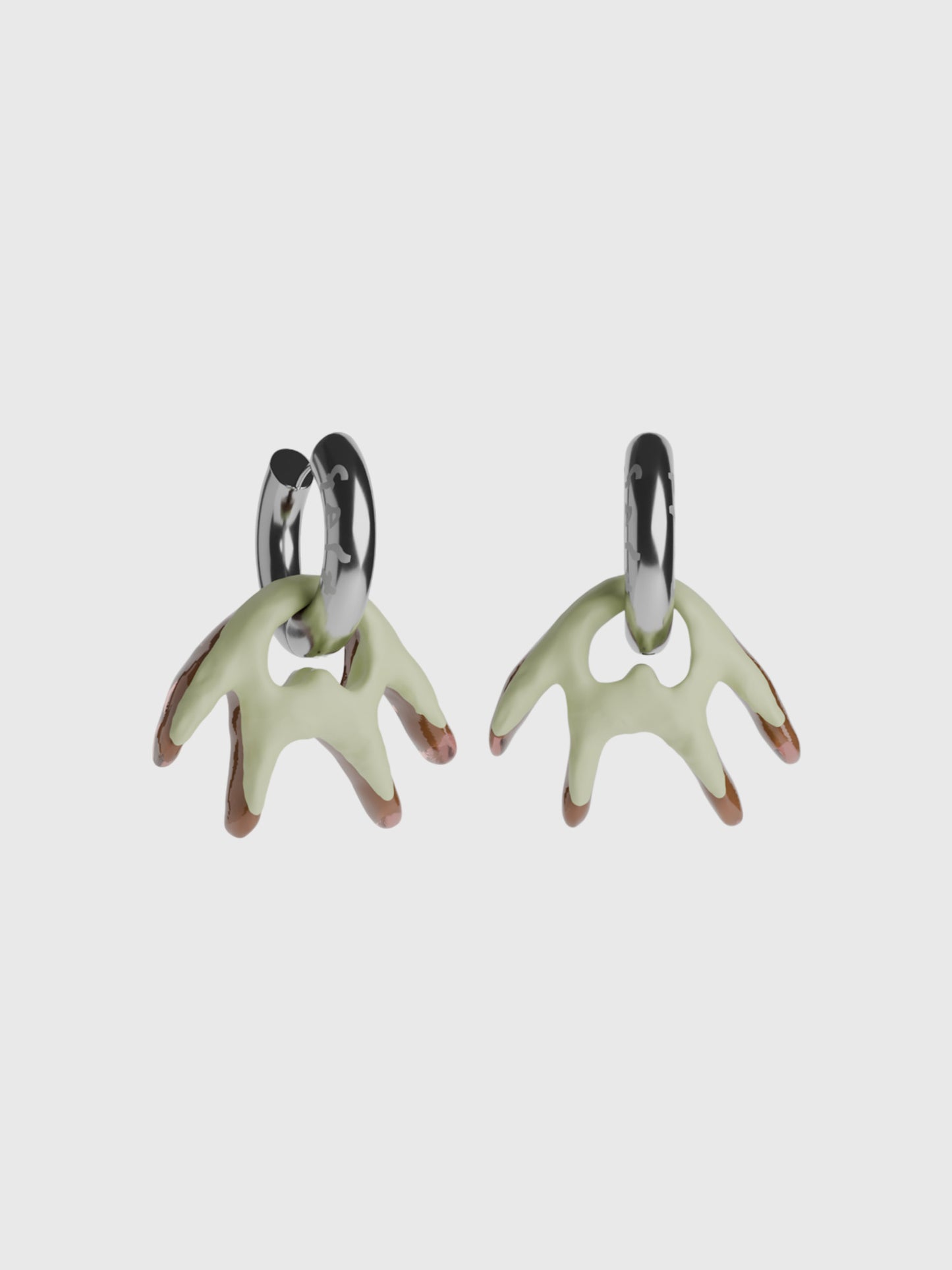 Mia cream silver earring