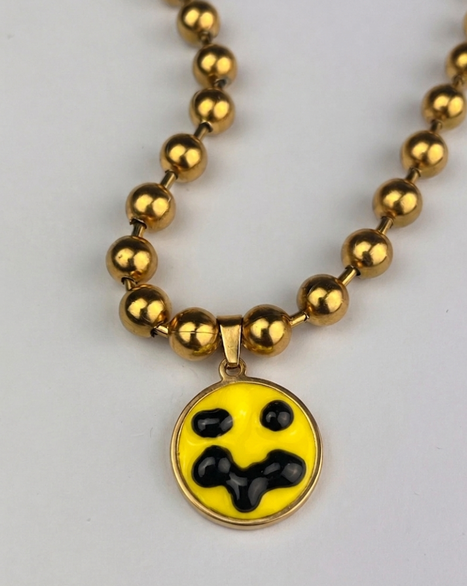 Chub rorschach gold necklace