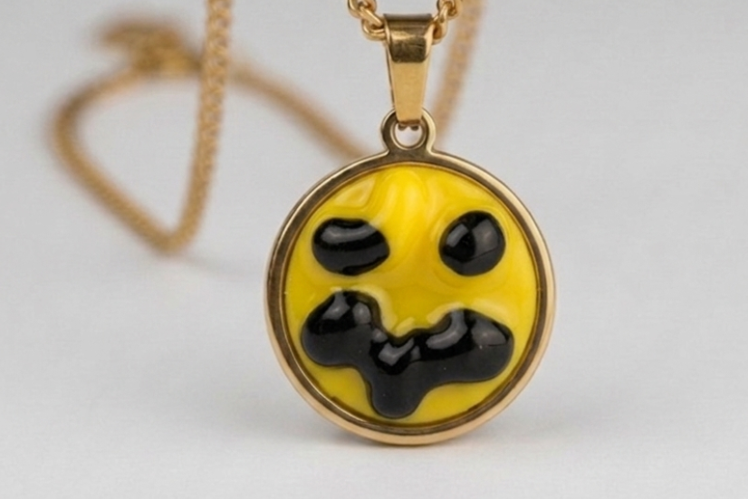 Chub rorschach gold necklace