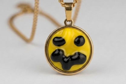 Chub rorschach gold necklace