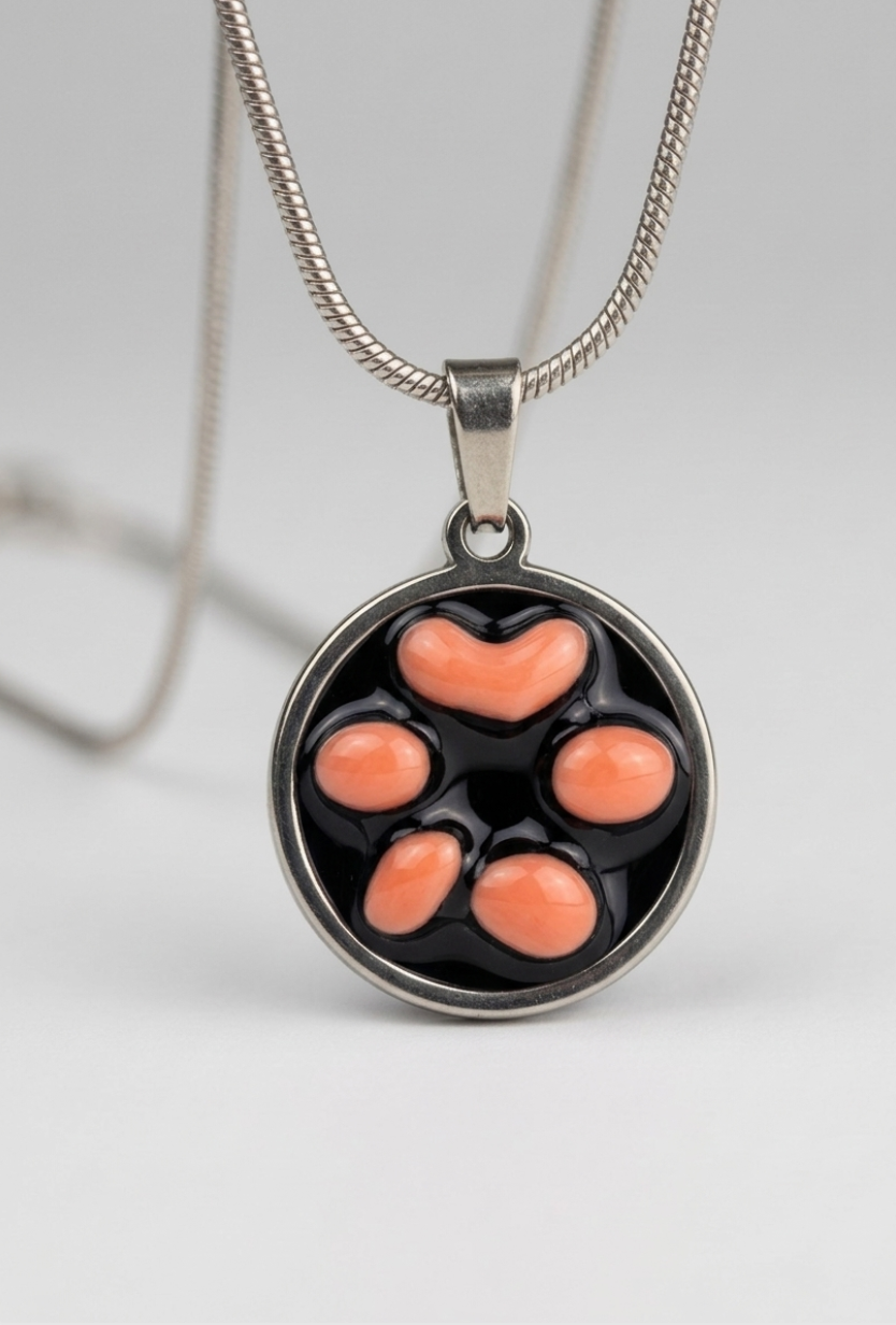 Chub blush silver necklace